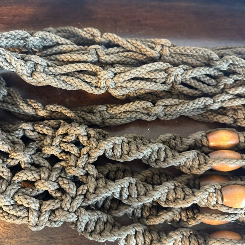 6' VTG Plant Hanger Macrame Retro Brown MCM